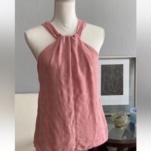 Zara Vintage Pink Jacquard 90’s Y2K Babyadoll Halter Top Size M